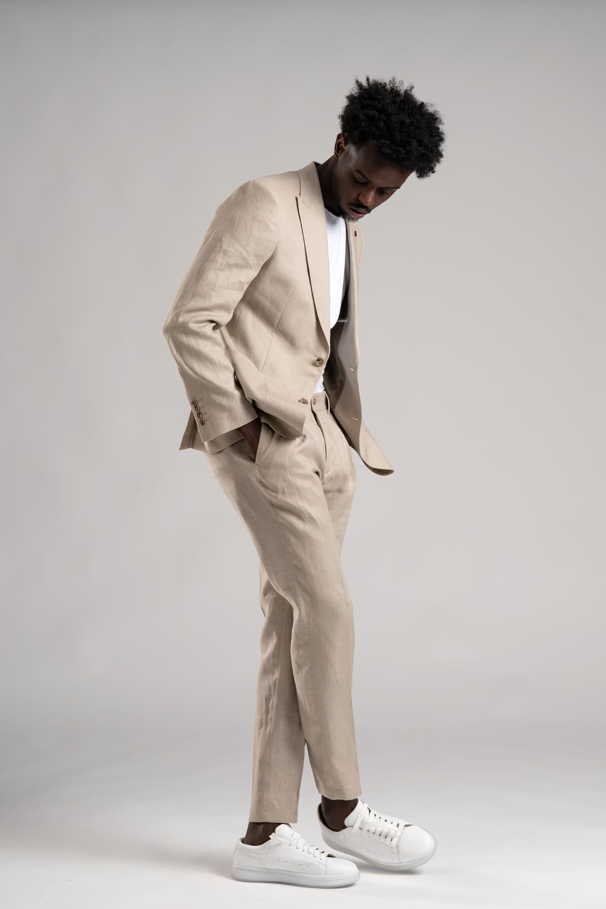 Sır-SIR Regular Fit - Half Lined 100% Linen Suit 3