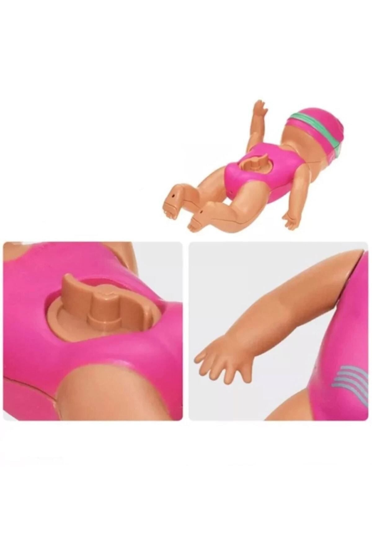 TRUST STORE Küvette Havuzda Kendiliğinden Yüzen Kurmalı Swimming Baby Yüzen Bebek - Banyo oyuncağı 10 Cm fotoğrafı 2 (önizleme)