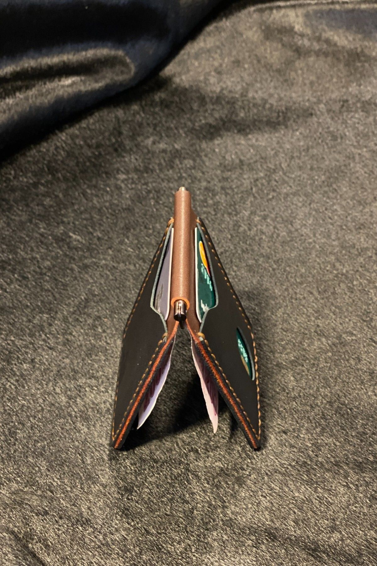 کیف پول مردانه قهوه ای MAT Deri | Matklipswallet02 اورجینال - تصویر 3