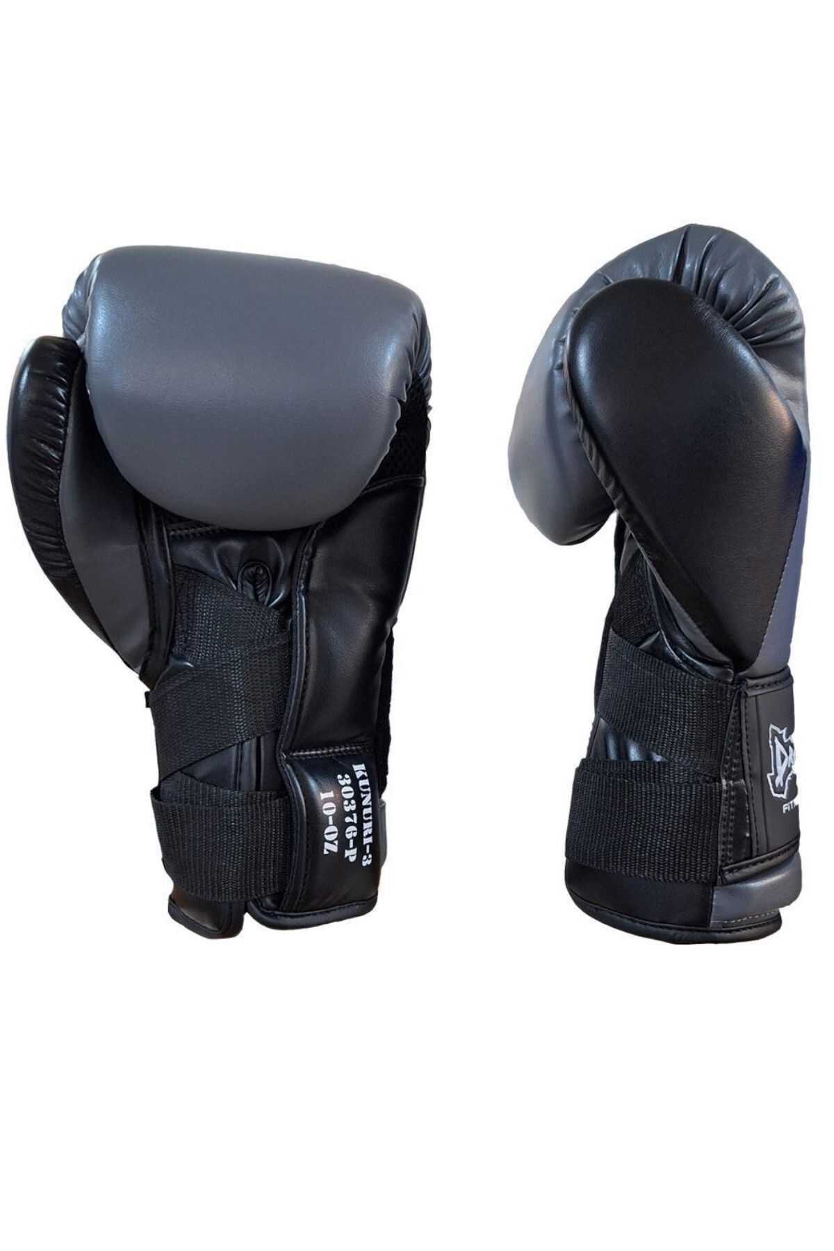 دستکش بوکس خاکستری مردانه و زنانه Kunuri Boxing Kickbox Muaythai Training Dragon Bandaja 2 Set Dragondo