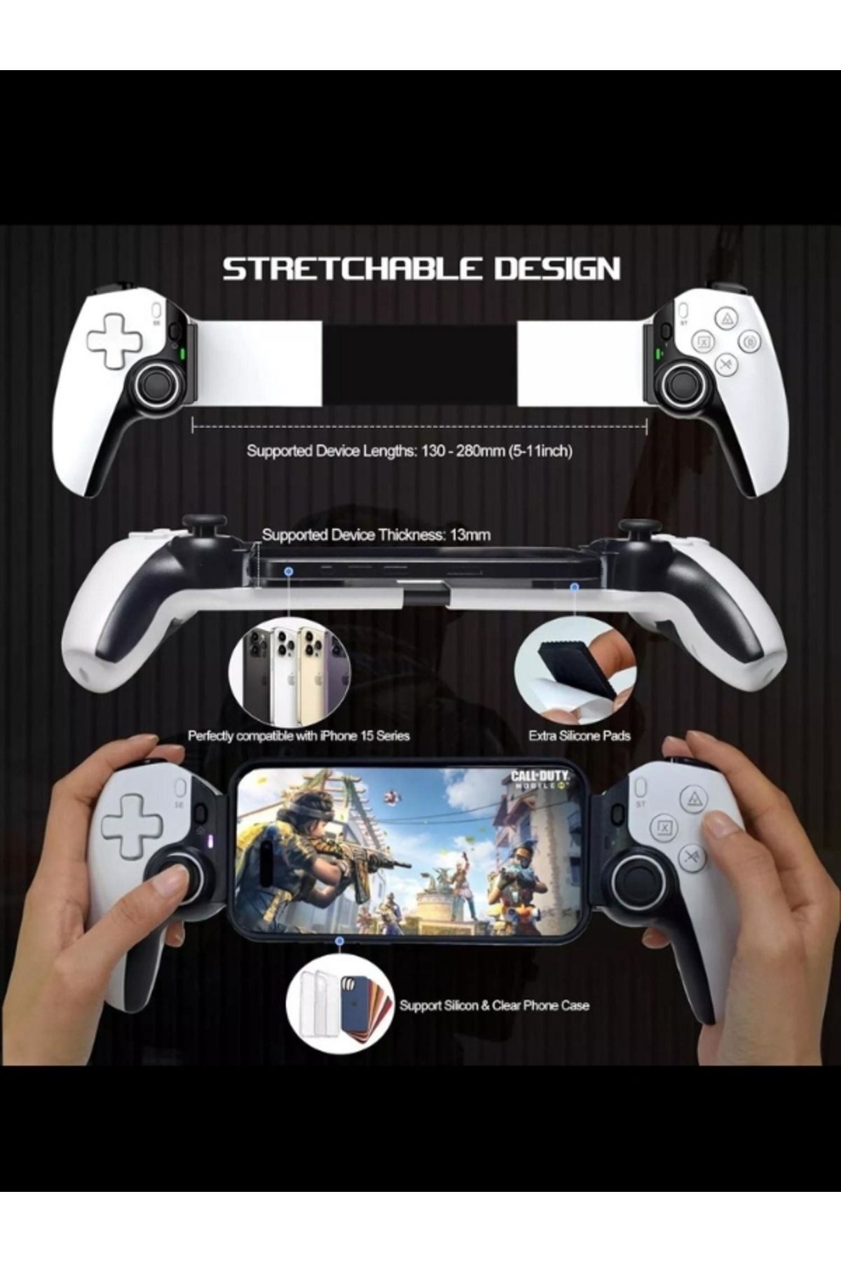 SONREİR-D9 - Wireless Bluetooth Game Controller, GamePad for iPhone/iPad/Android/Tablet/Switch/PS4/PC 3