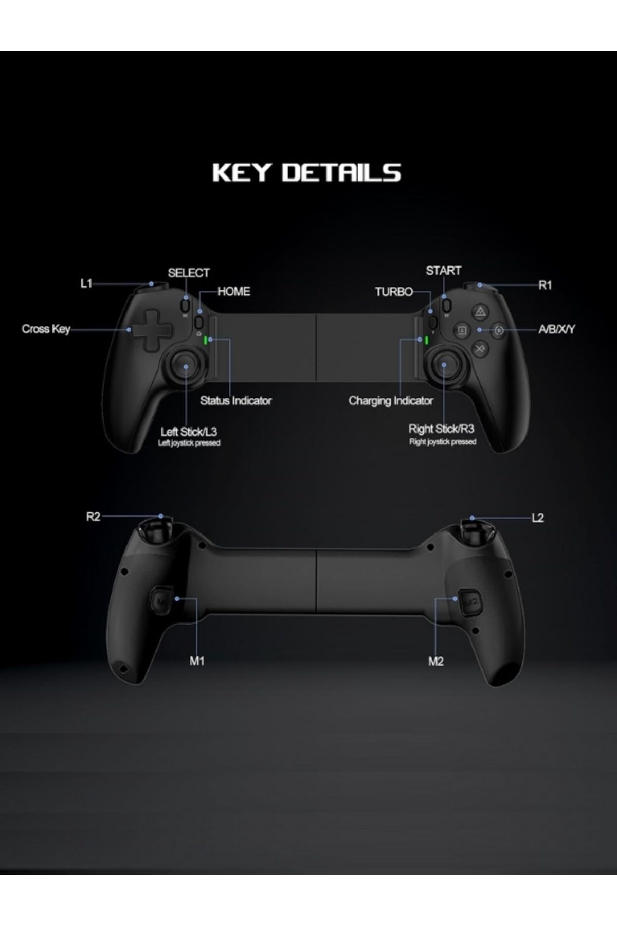 SONREİR-D9 - Wireless Bluetooth Game Controller, GamePad for iPhone/iPad/Android/Tablet/Switch/PS4/PC 2