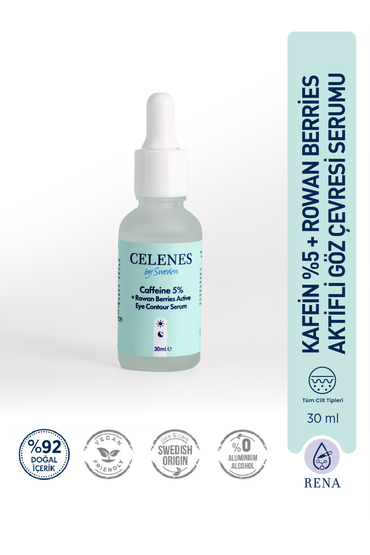Celenes by Sweden Koyu Halka Karşıtı Rena Caffeine Göz Çevresi