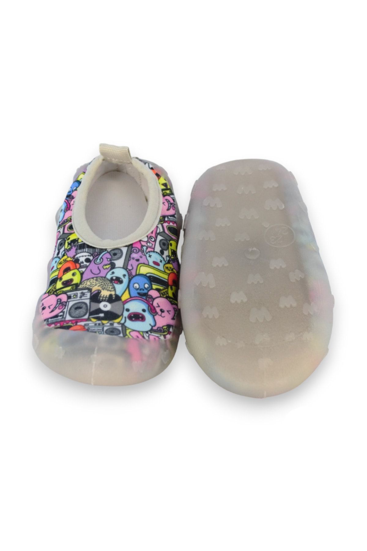 First Step-Popart Patterned Boys' Non-Slip Sole Sea Shoes-F-7005 2