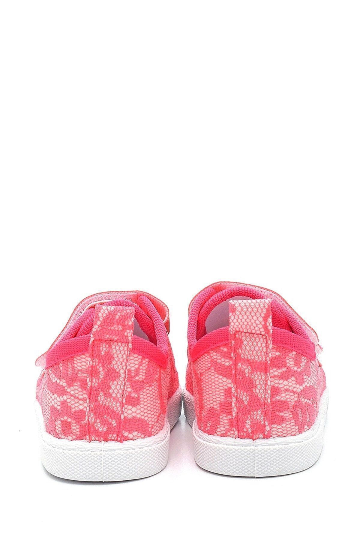 First Step-حذاء رياضي كتان وشريط فيلكرو مزدوج للأطفال-فوشيا-f-4005 6