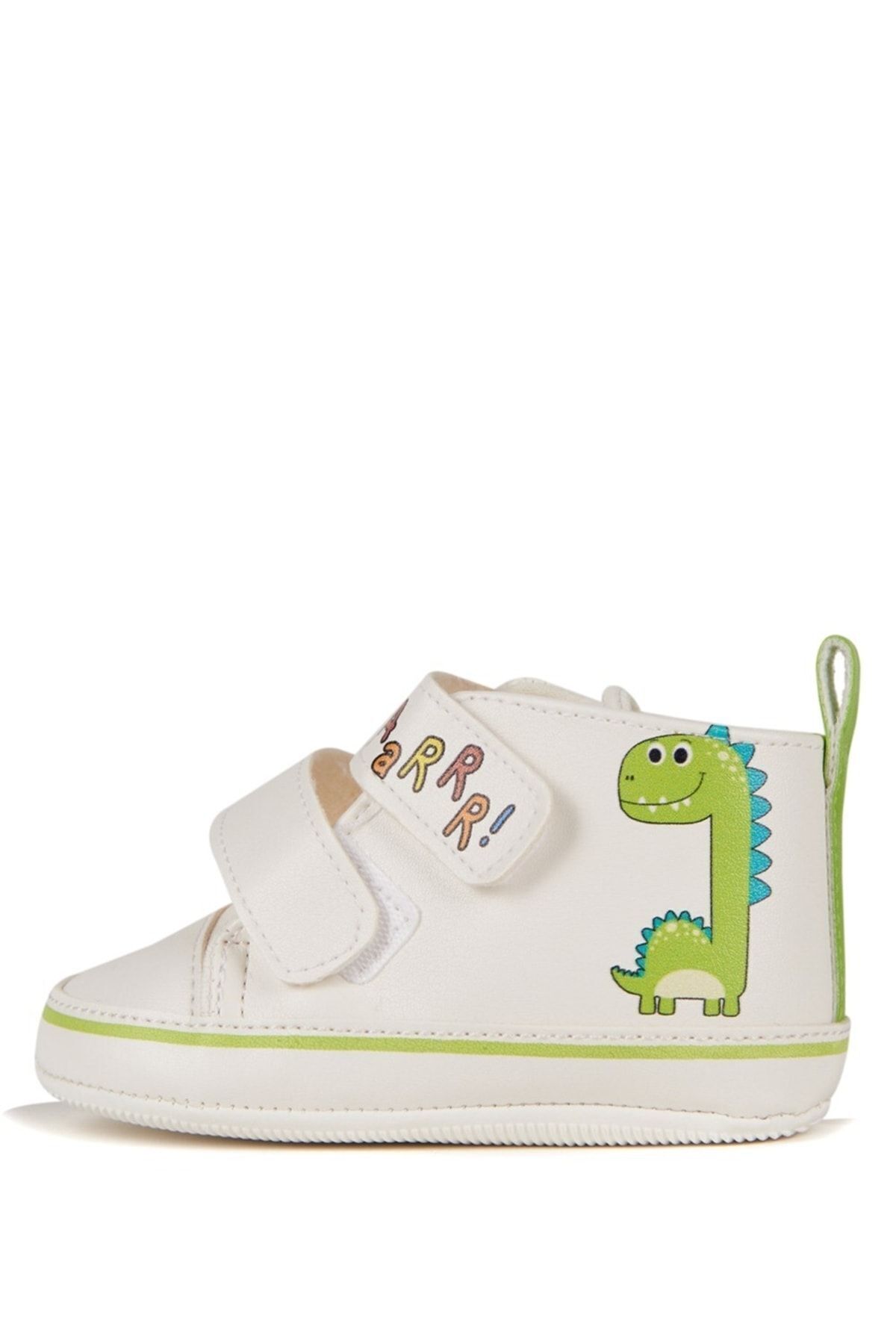 First Step Dinozor Erkek Bebek Cırt Cırtlı Patik Ilk Adım Ayakkabısı fotoğrafı 4 (önizleme)