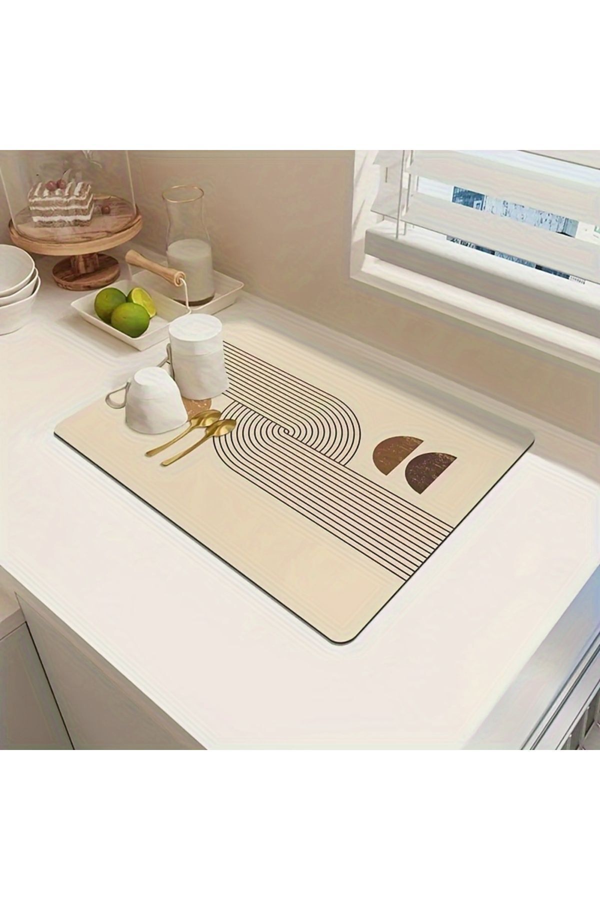 3D ELSE HALI-Ds-08 Model Non-Slip Drying Cloth - Dish Drying Mat, Countertop Cover 2