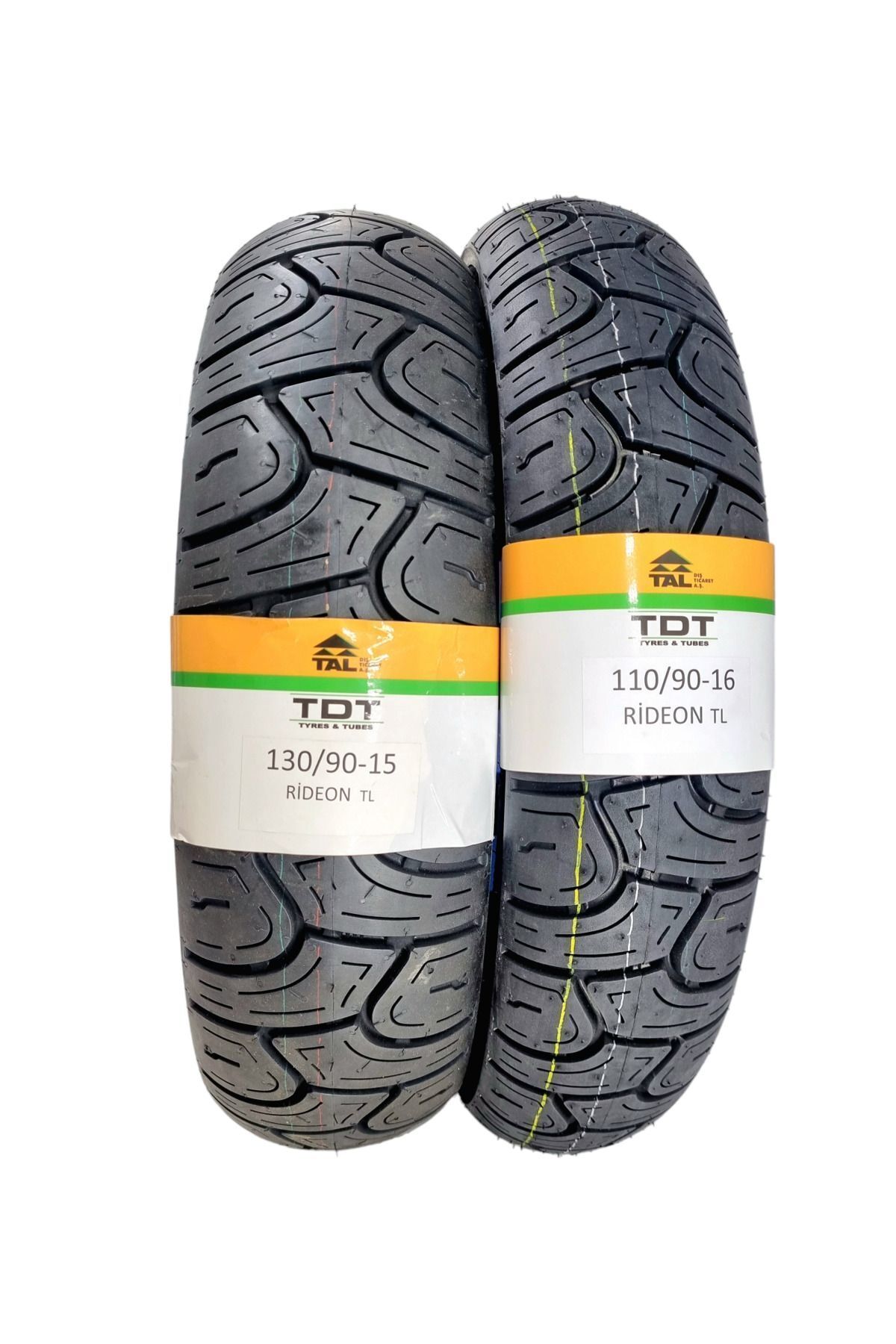 TDT TYRES 130/90-15 VE 110/90-16 TAKIM TL (TUBELESS - DUBLEKS) Chopper LASTİĞİ RİDEONSET1