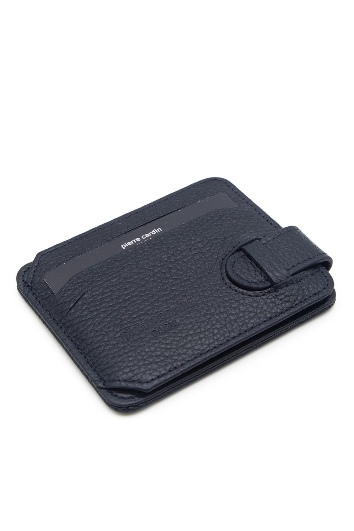 جای کارت چرمی یونیسکس فلوتر آبی ناوی 0510a38 Pierre Cardin