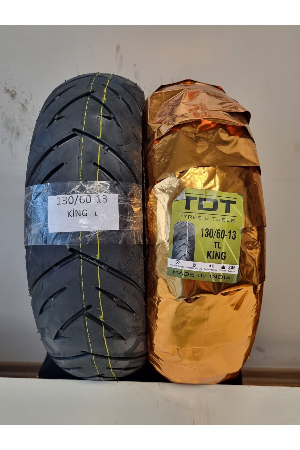 TDT TYRES Rks Newlight 125 Pro Lastik Set Ön Ve Arka 130/60-13 King Motosiklet Lastiği KİNG10