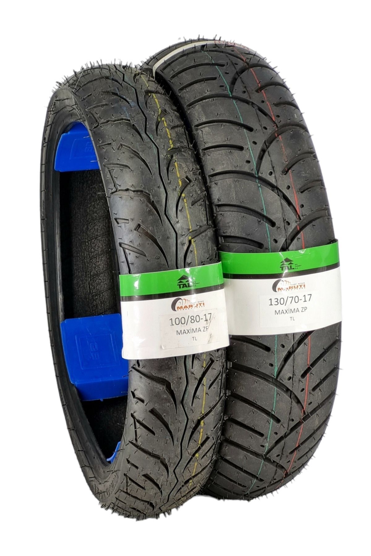 MARUTİ TYRES 130/70-17 VE 100/80-17 MOTOSİKLET LASTİK TAKIMI TL (TUBELESS - DUBLEKS) MAXİMAZF-ZP