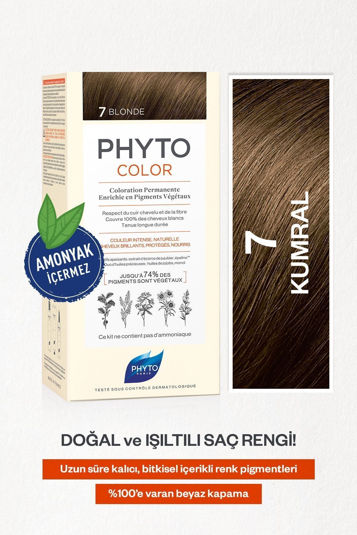 Phytocolor 7 Kumral Amonyaksız Kalıcı Bitkisel Saç Boyası