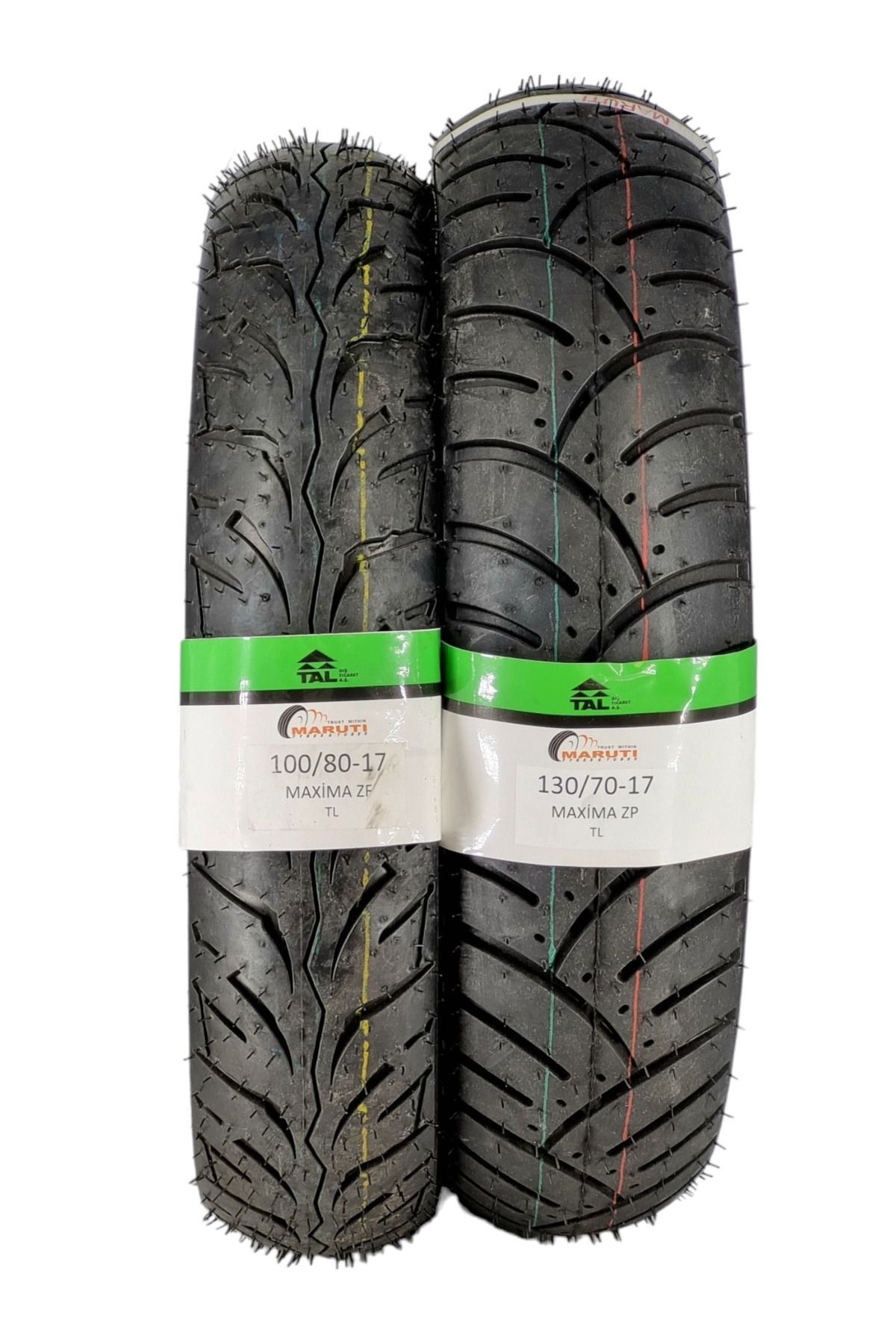 MARUTİ TYRES 130/70-17 VE 100/80-17 MOTOSİKLET LASTİK TAKIMI TL (TUBELESS - DUBLEKS) MAXİMAZF-ZP