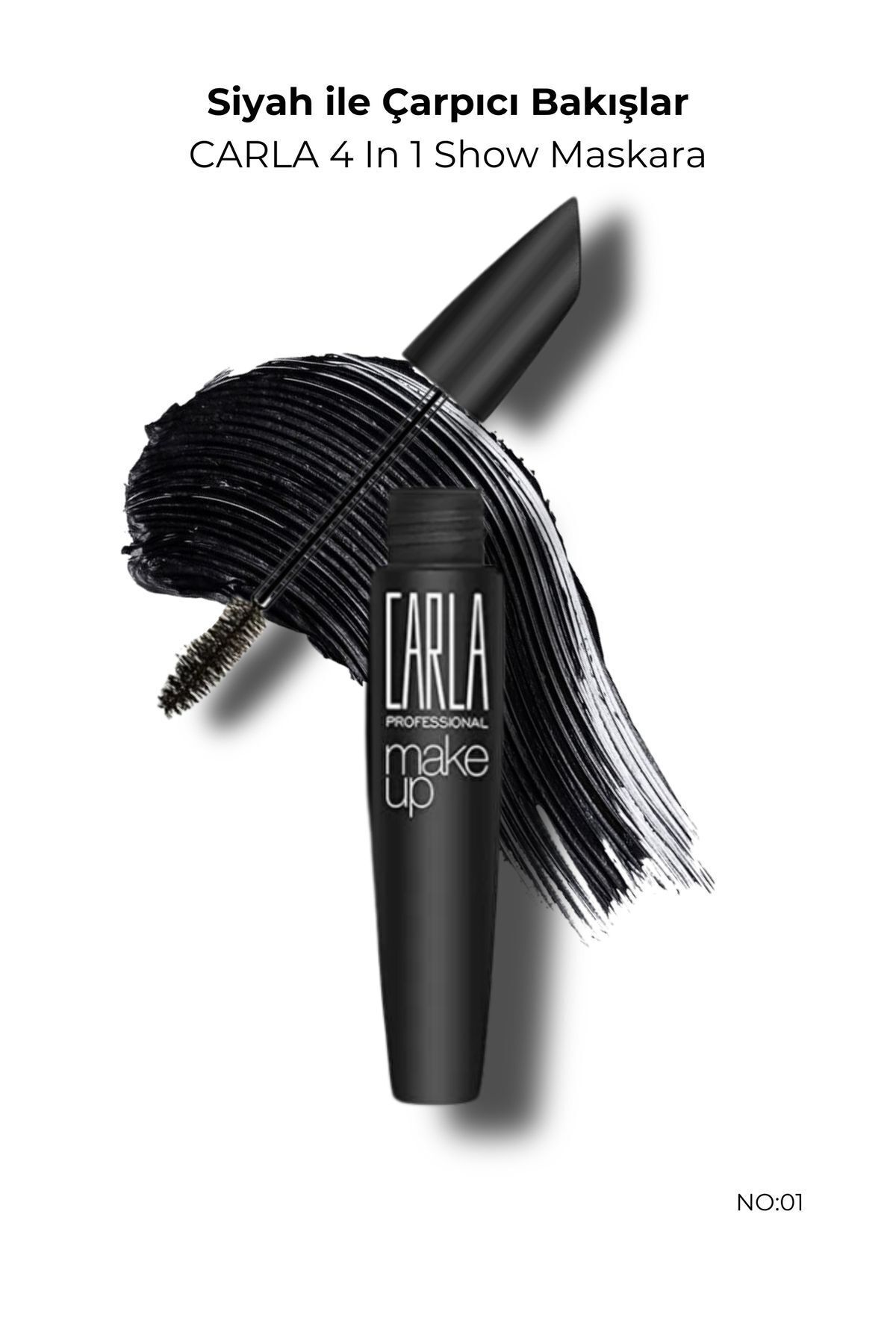 CARLA 4 In 1 Show Maskara Siyah 7,5 ml No: 01