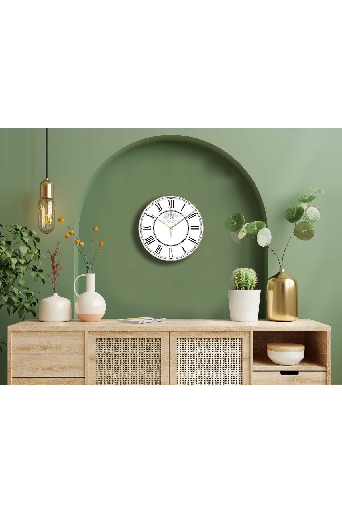 Puzzle Store-Ceasuri de perete moderne VOLANTE Seria ELEGANT 30 cm Ø Sticlă reală 5