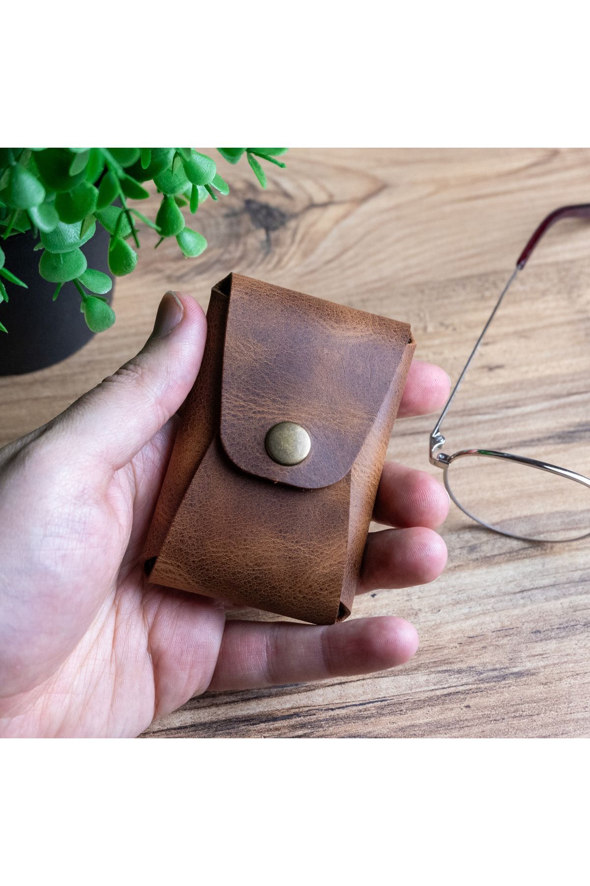 کیف پول مردانه قهوه ای Atelier Duos | palm اورجینال - تصویر 4
