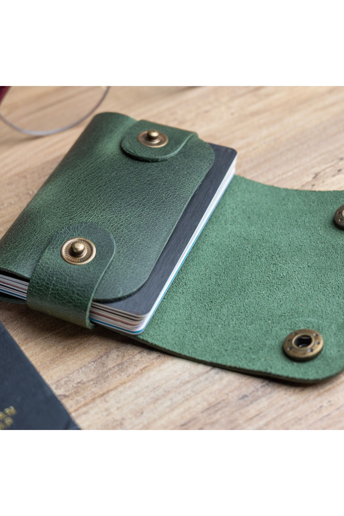 کیف پول مردانه سبز Atelier Duos | ficus اورجینال - تصویر 4