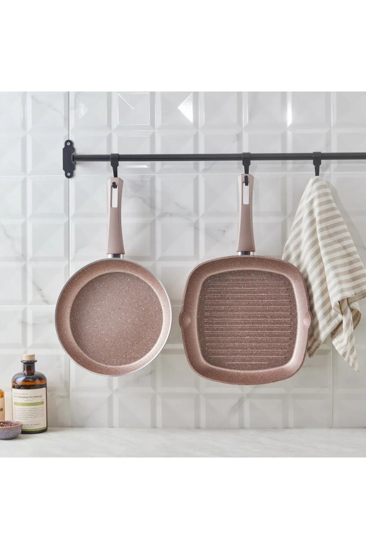 Karaca-Biogranite Induktion Pfannen Set 2 Teiliges Roségold 2