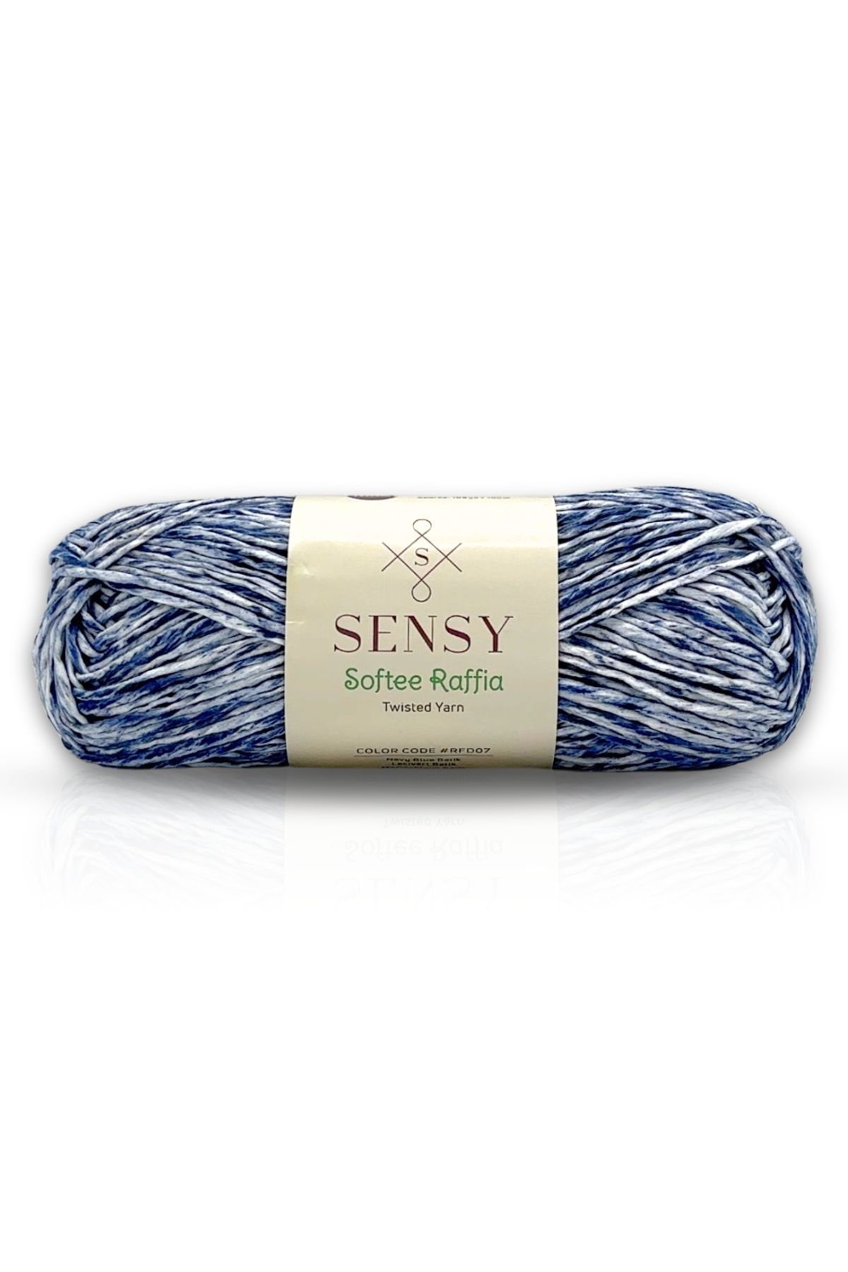 Premium Softee Raffia Ebruli Soft Raffia Paper Rope Multicolor Hand Knitting Rope Hobby Rope Navy Blue Tie-Dye