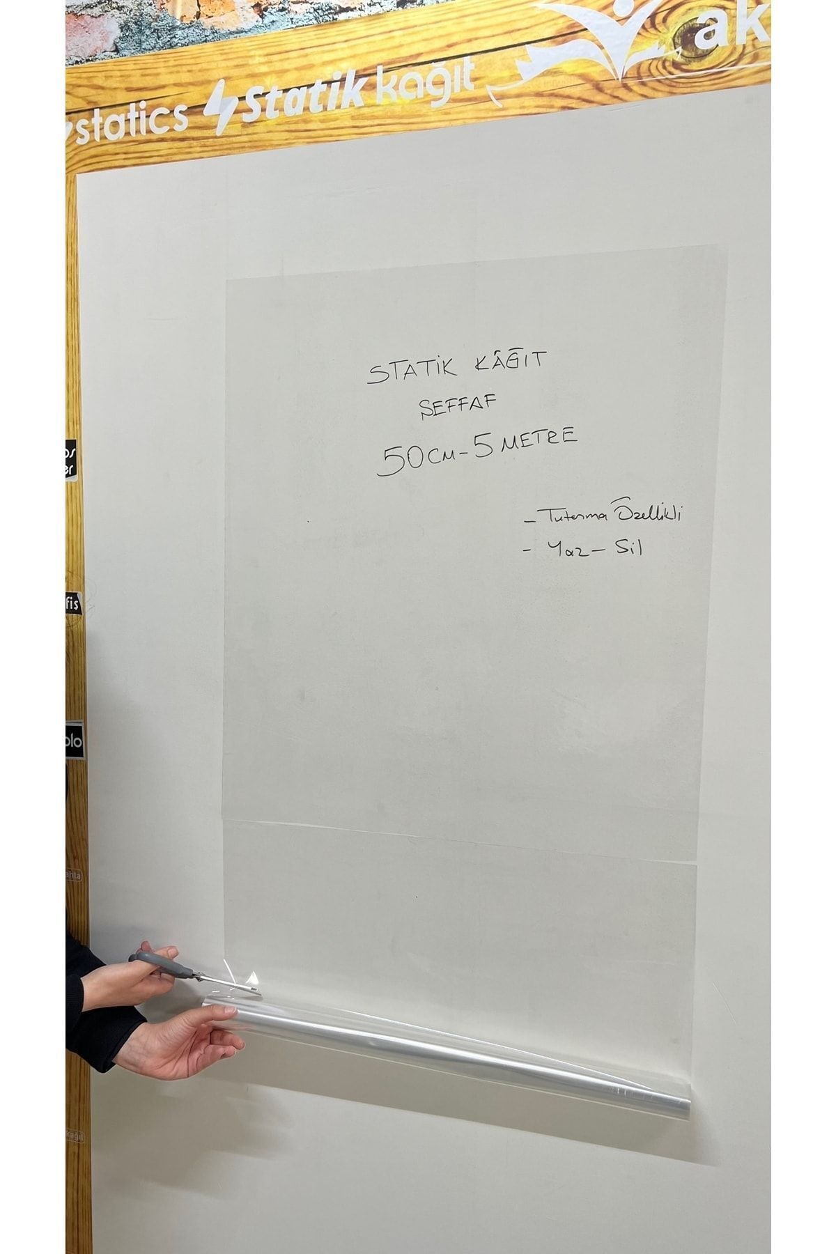 ELİSRA-Disposable Static Paper 50 cm X 5 Meter Smart Transparent Board 8