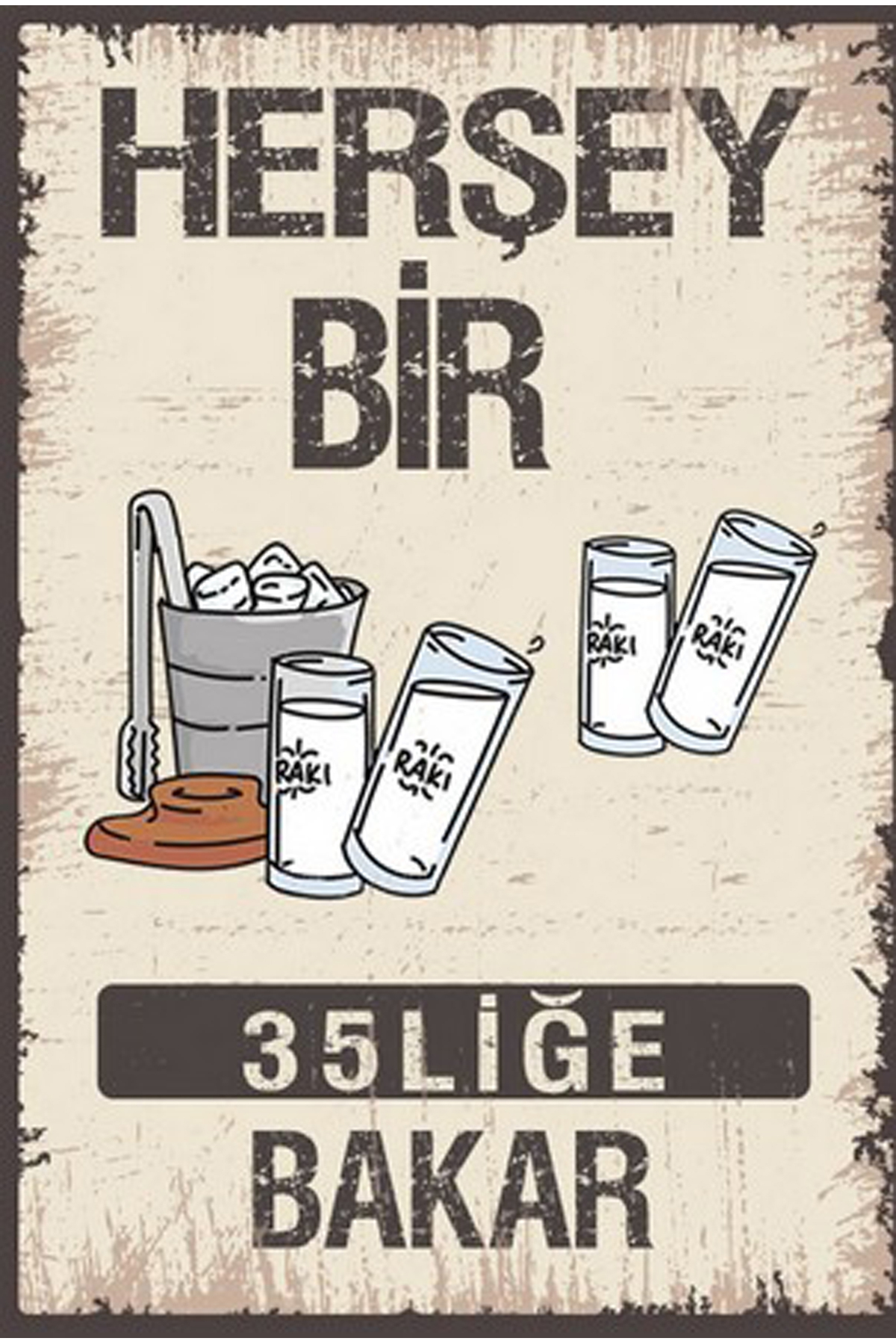Raki Design Wooden Poster