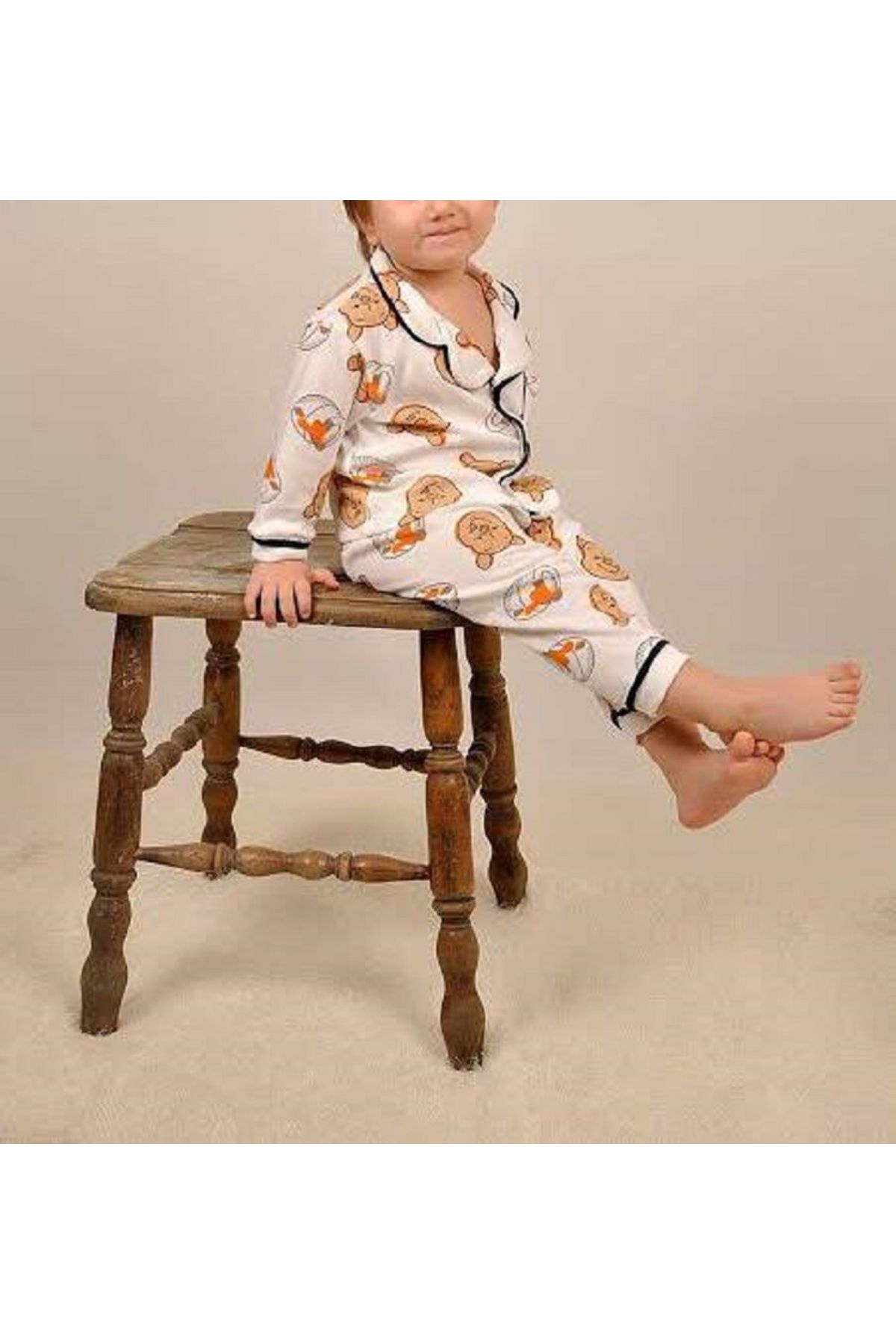 Sparrow Laurel-Winnie the Pooh Printed Unisex Baby Pajamas Set - Front Button, Bottom Top Nightwear Set (6-24 Months) 2