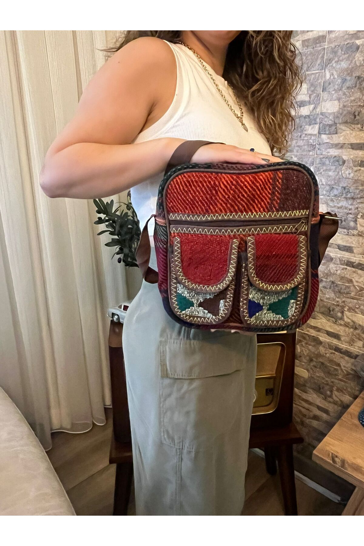 clair de lune Etnik Tarz Kilim Desenli Omuz Cantas Omuz Cantas Gunluk Canta Fiyat Yorumlar Trendyol