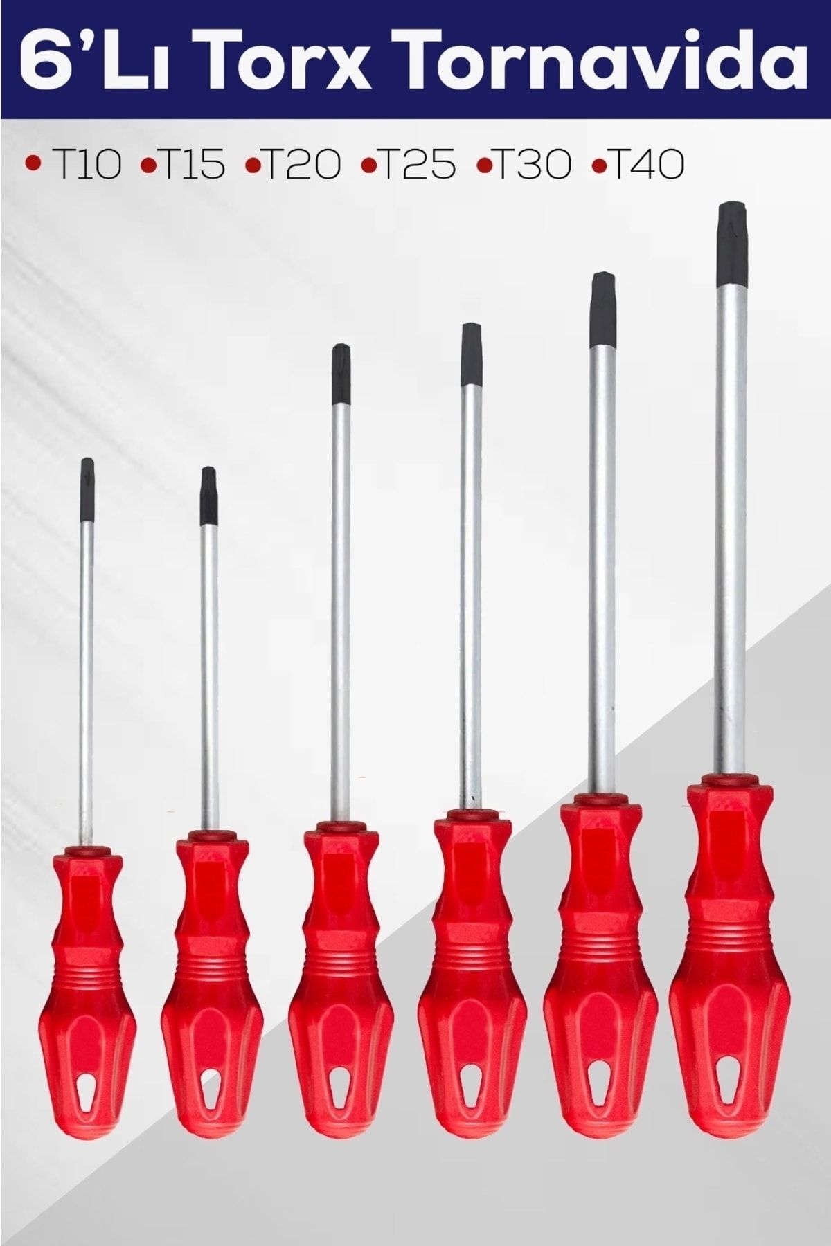 Hon 6 Parça Torx Tornavida Seti (T-10,T-15,T-20,T-25,T-30-T-40)