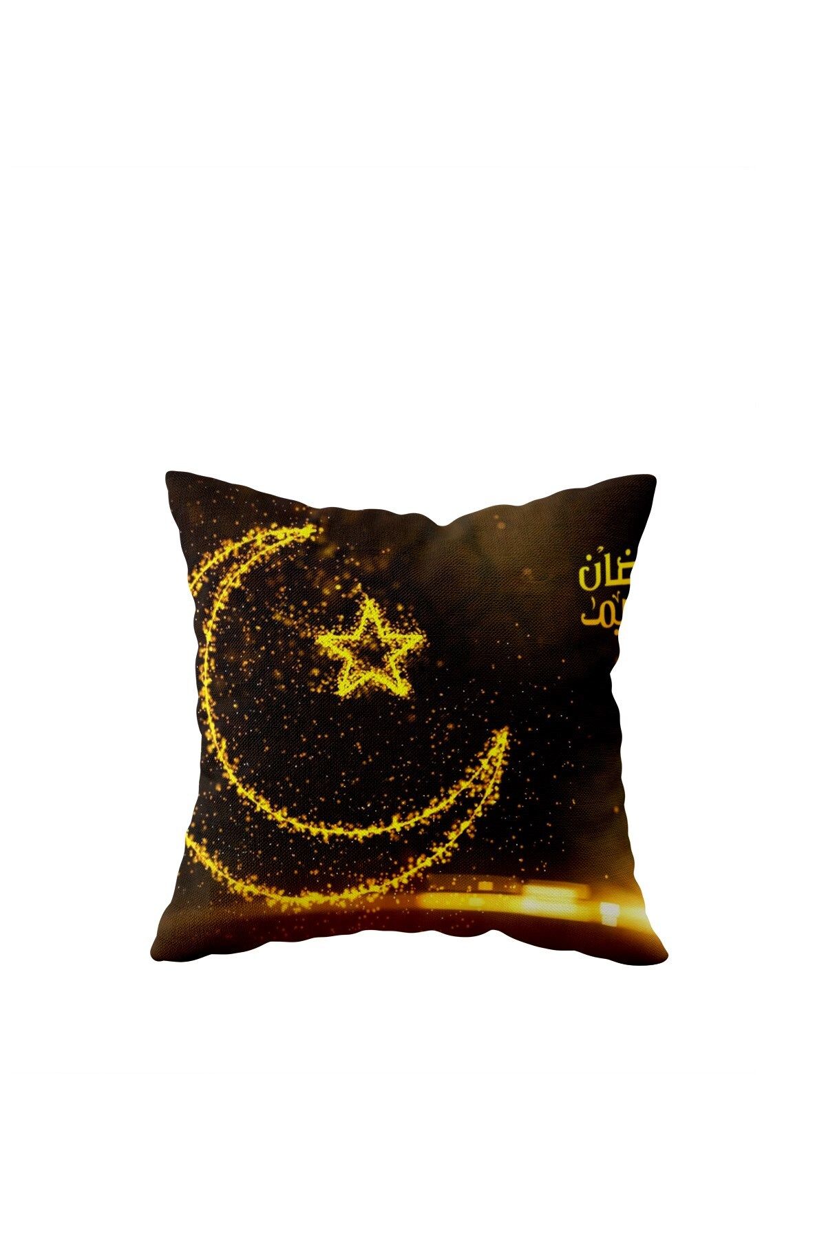 on the clouds-Double Sided Ramadan Crescent and Star Patterned Hidden Zippered Pillowcase - Throw Pillow Seat Pillow 1