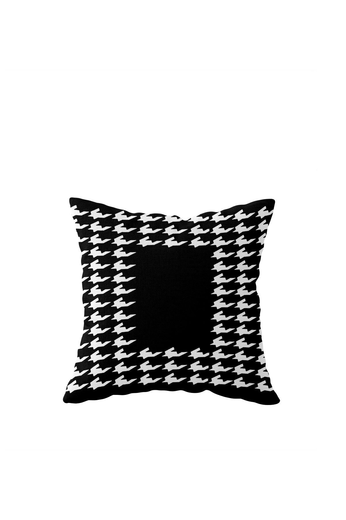 on the clouds-Double Sided Houndstooth Patterned Pillow Case - Hidden Zipper 1
