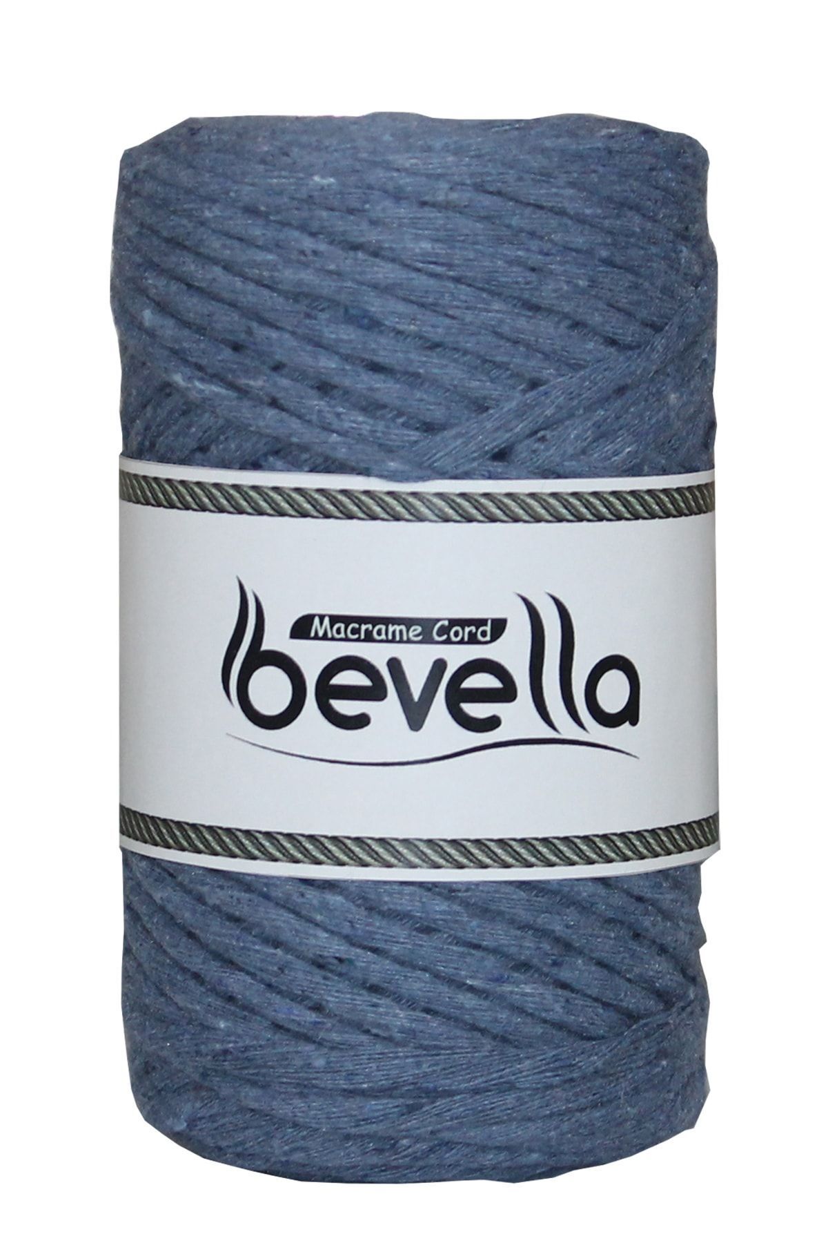 Bevella Macrame Cord-Ață de macrame scanabilă 3 mm Bumbac scanabil Ață de macrame cu o singură răsucire Albastru petrol 3