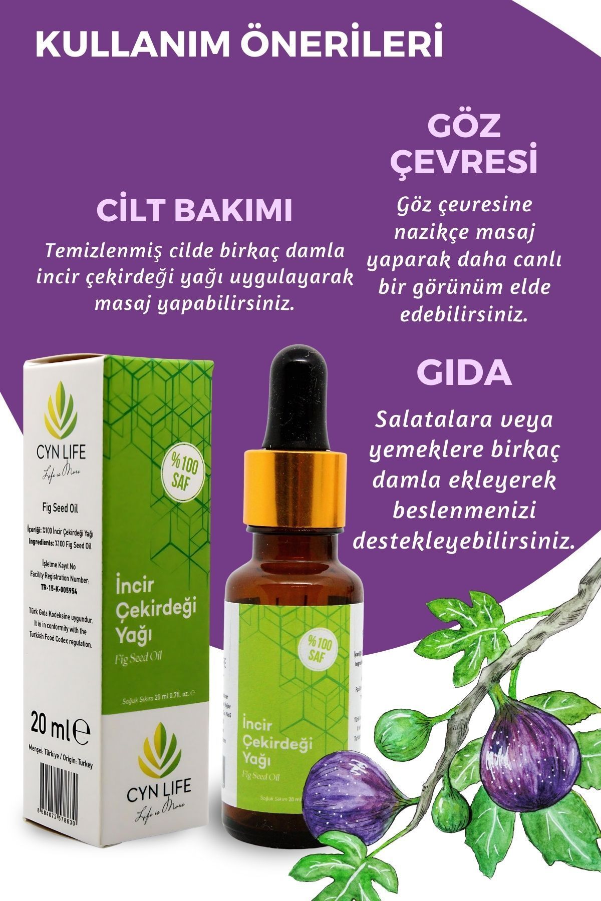 CYN LIFE-20 ml Fig Seed Oil - 100% Pure and Additive-Free 3