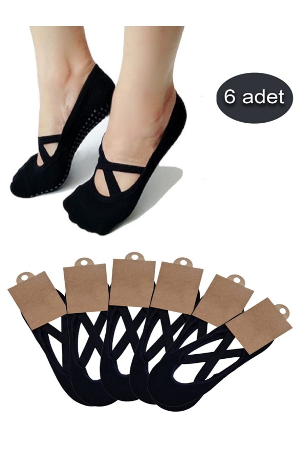 Aware Time Șosete Yoga Fitness - Talpă Anti-alunecare Din 6 Piese, Mărime Standard Femeie - One Size