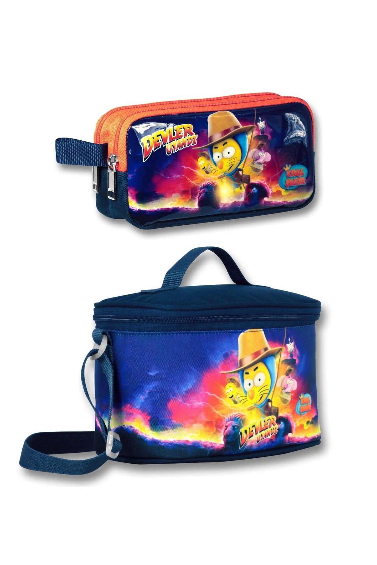 King Şakir Giants Woke Up Heat Insulated Lunch Bag and Pencil Case Set - Boy