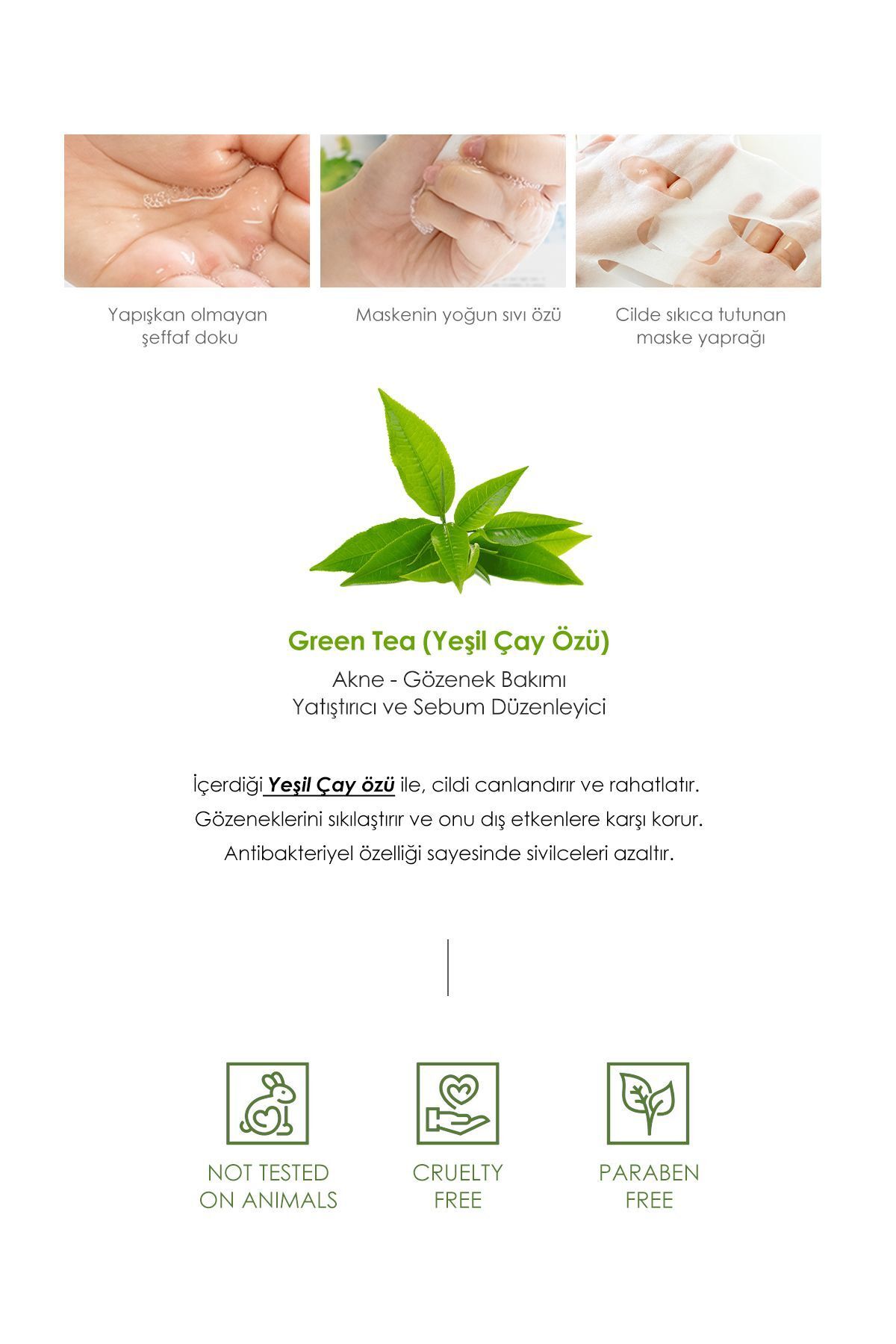 ماسک صورت تنگ کننده منافذ آکنه و عصاره چای سبز ضد جوش PRETTYSKIN