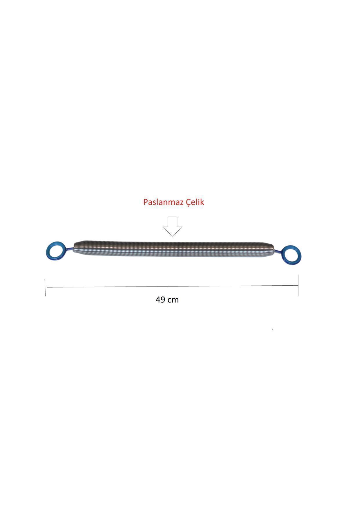 Drop Pilates Reformer Tower - Push Through Bar Paslanmaz Çelik Yayı Mavi Yay 49 Cm (1 ADET YAY)