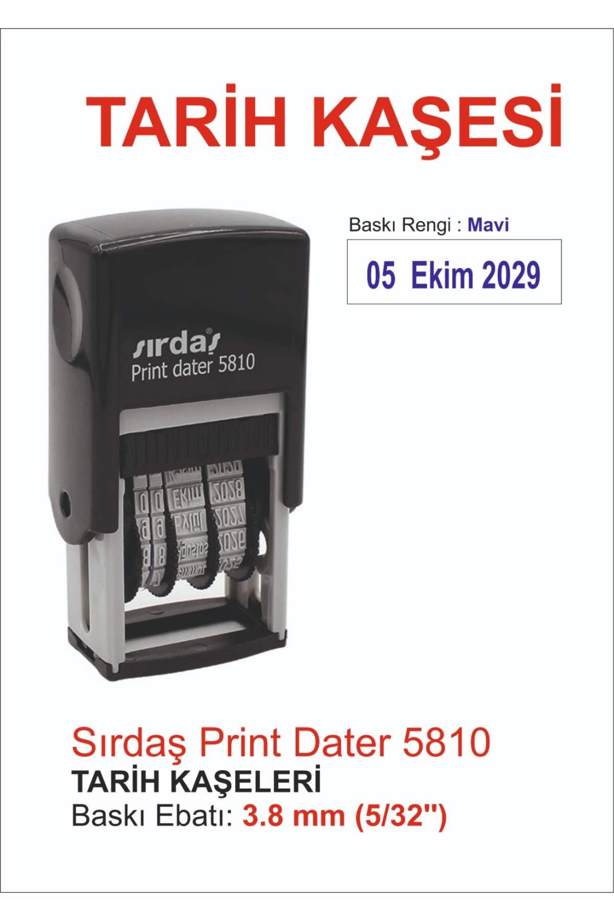 Ulus Damga Sırdaş Tarih Kaşesi - Mavi Mürekkepli