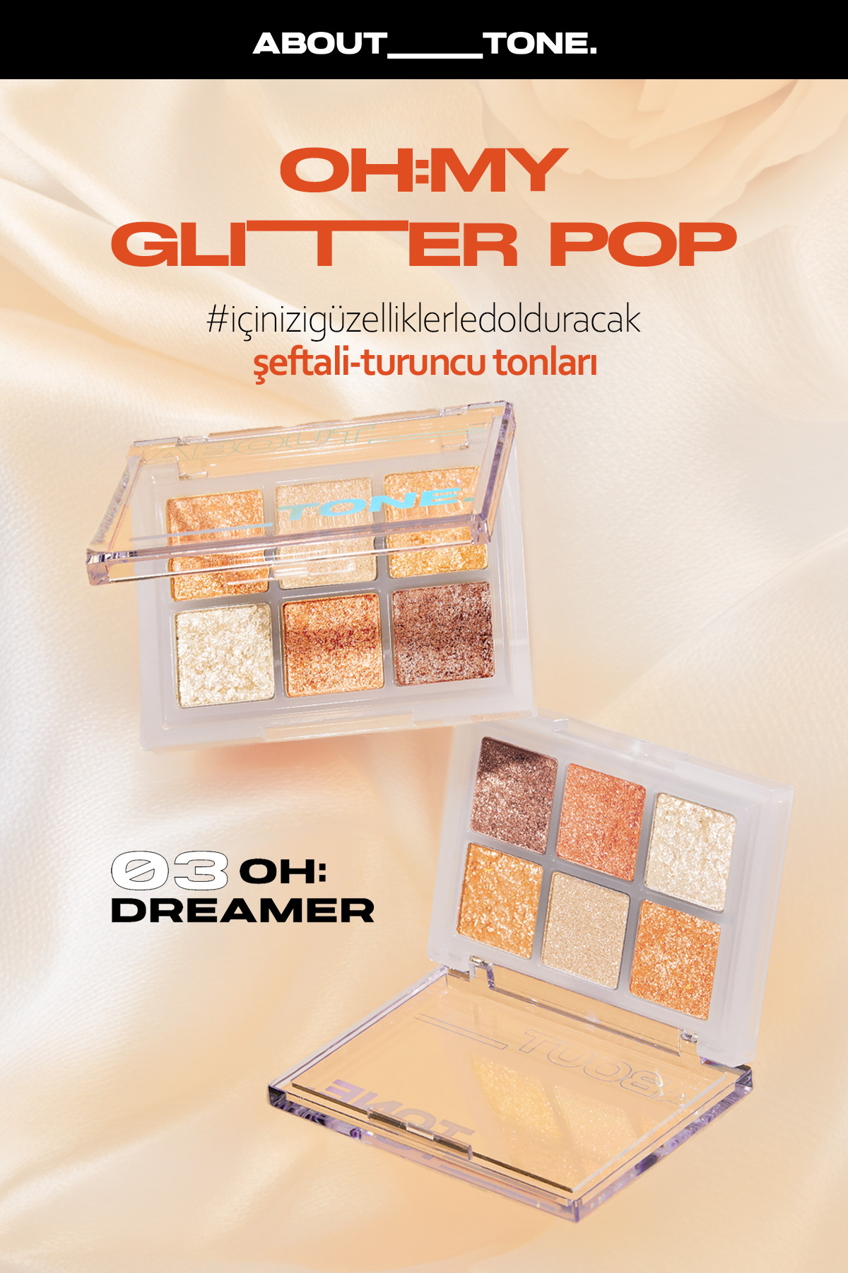 6’lı Yoğun Glitter Paleti Oh My Glitter Pop 03 Oh Dreamer — صورتی OHMYGLITTER — تصویر 3 از 6