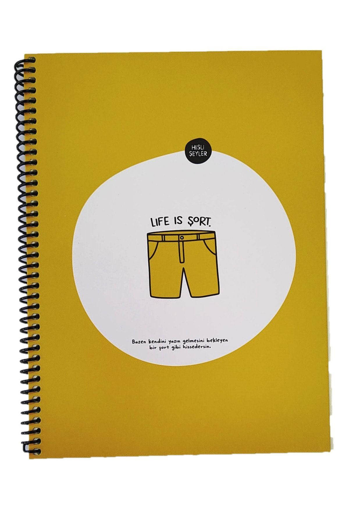 Hisli Şeyler 18.5X25 Çizgili Defter - Life Is Şort