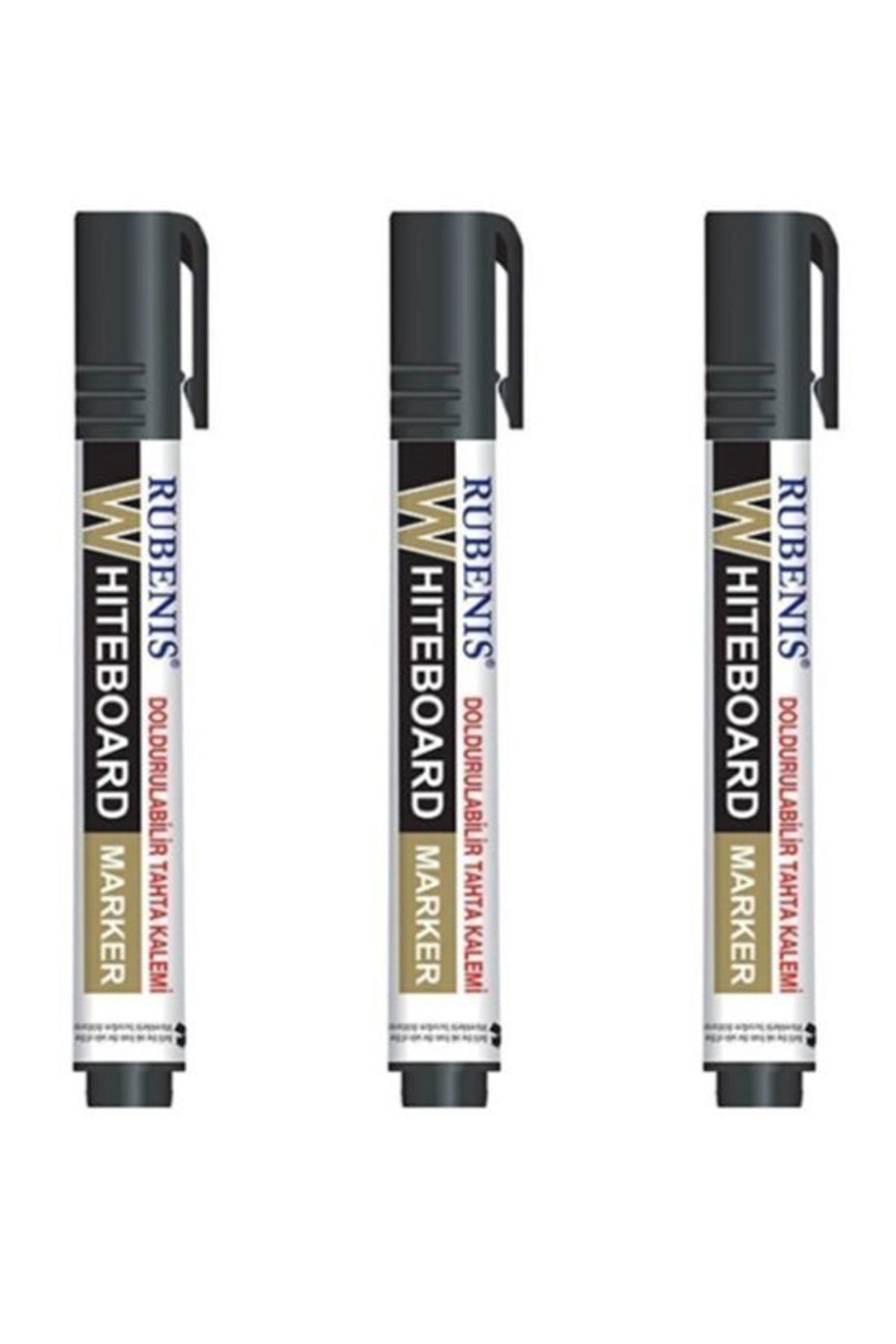 Black Refillable Board Pen 3pcs