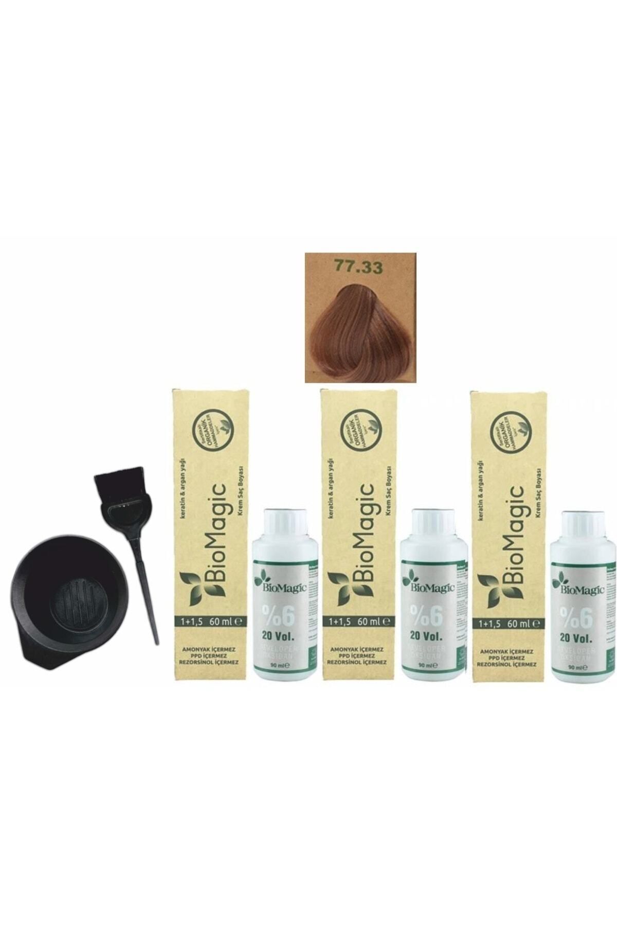 رنگ موی ارگانیک 77.33 Auburn Gold 60ml BioMagic