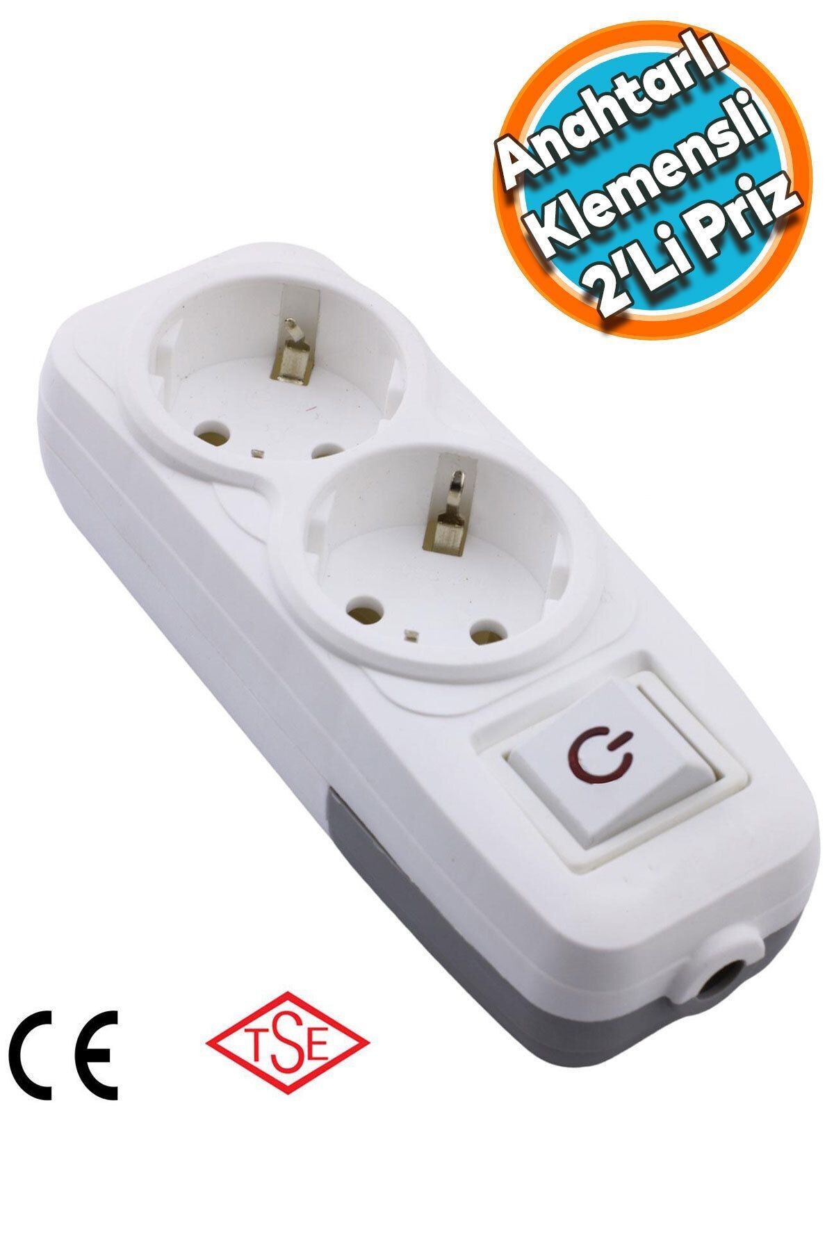 NZB-Switched 2-Piece Group Socket Terminal Plug Socket Grounded Multi-Group Socket Coupler Double Wireless 1