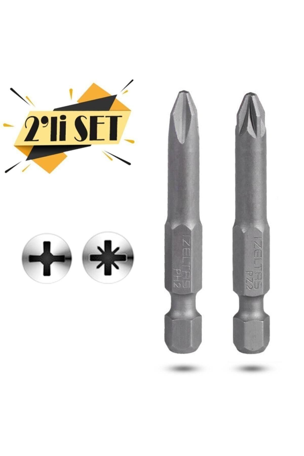 İzeltaş Matkap Ucu 2'li Yıldız Bits Uç Ph2 Pz2 Seti 50 Mm 829Kseri