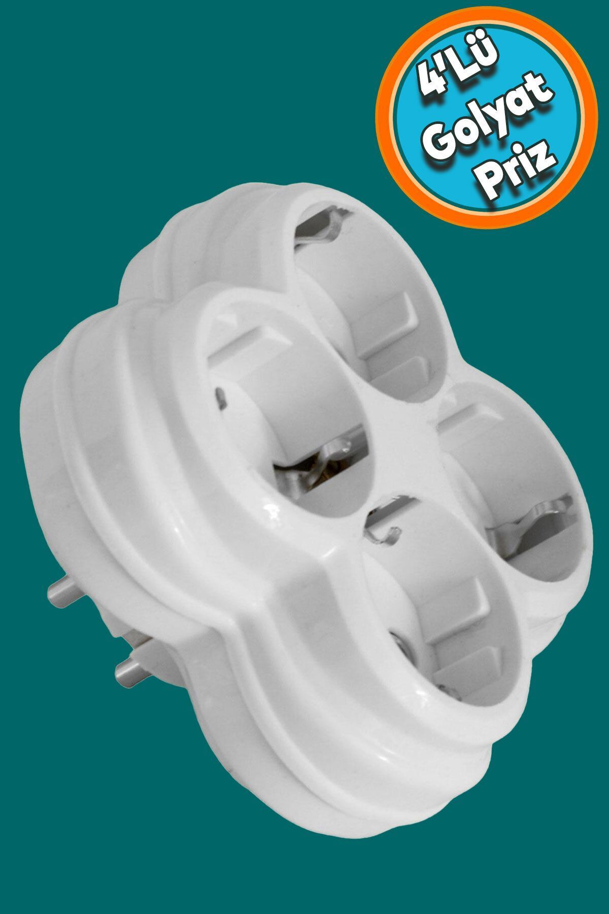 Grounded Child-Protected Multiple Goliath 4-Piece Group Socket Replica Quad Plug Plug Plug Surface Mounted