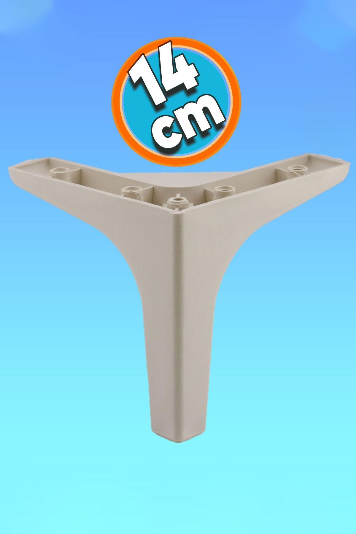 NZB Mobilya Kanepe Sehpa TV Ünitesi Koltuk Ayağı 14 cm KREM Baza Ayak