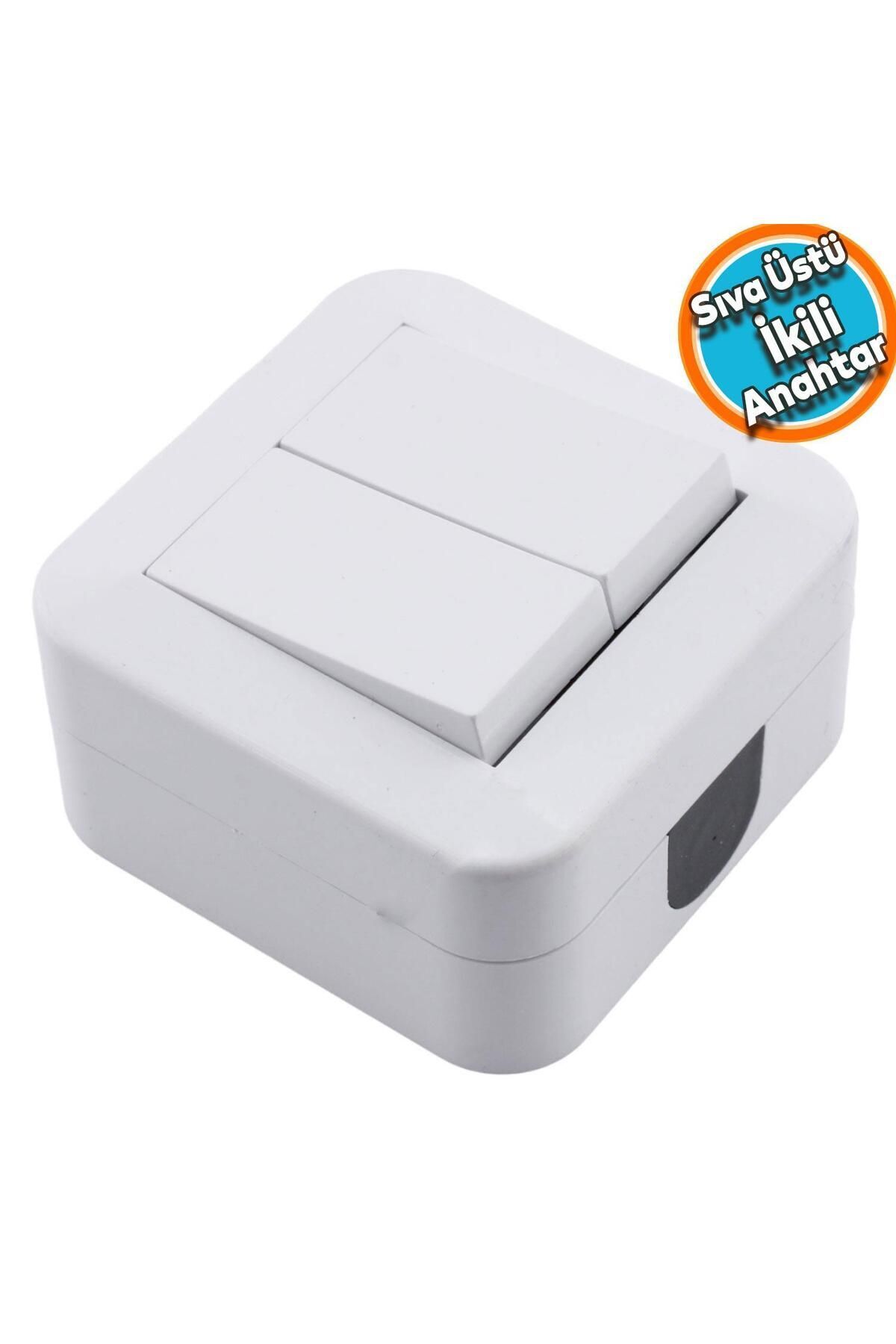 NZB-Surface Mounted Double Switch Button Nemliyer IP44 Electric Switch Double Socket Surface Mounted Wireless 1