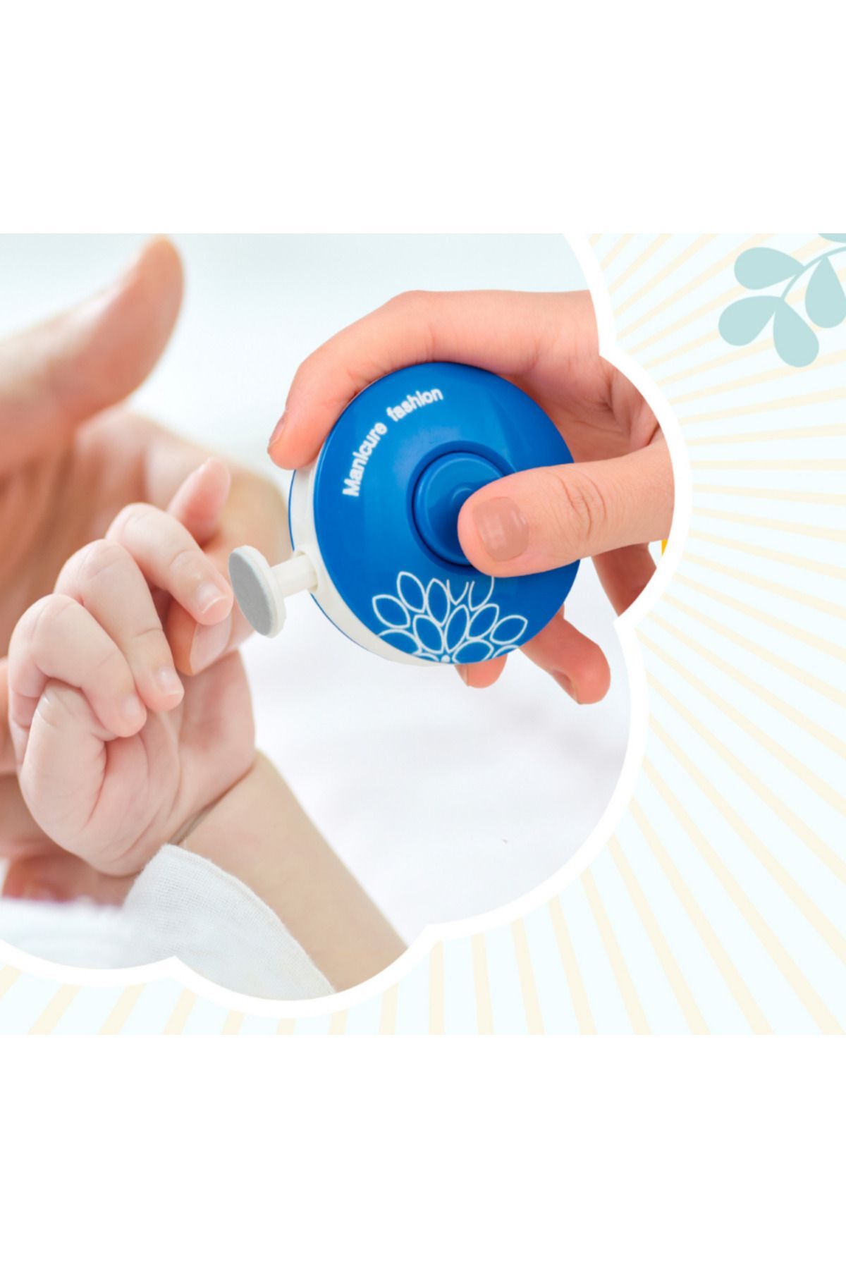 HODAF Bebek Tırnak Törpüleyici Pilli Manikür Seti 6 Başlıklı Yenidoğan Tırnak Makası Bebek Bakım fotoğrafı 4 (önizleme)