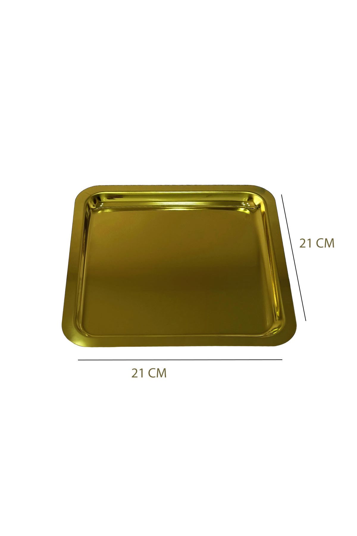 EVSTYLE-Set de 6 tavi pătrate de culoare aurie fără mâner 4