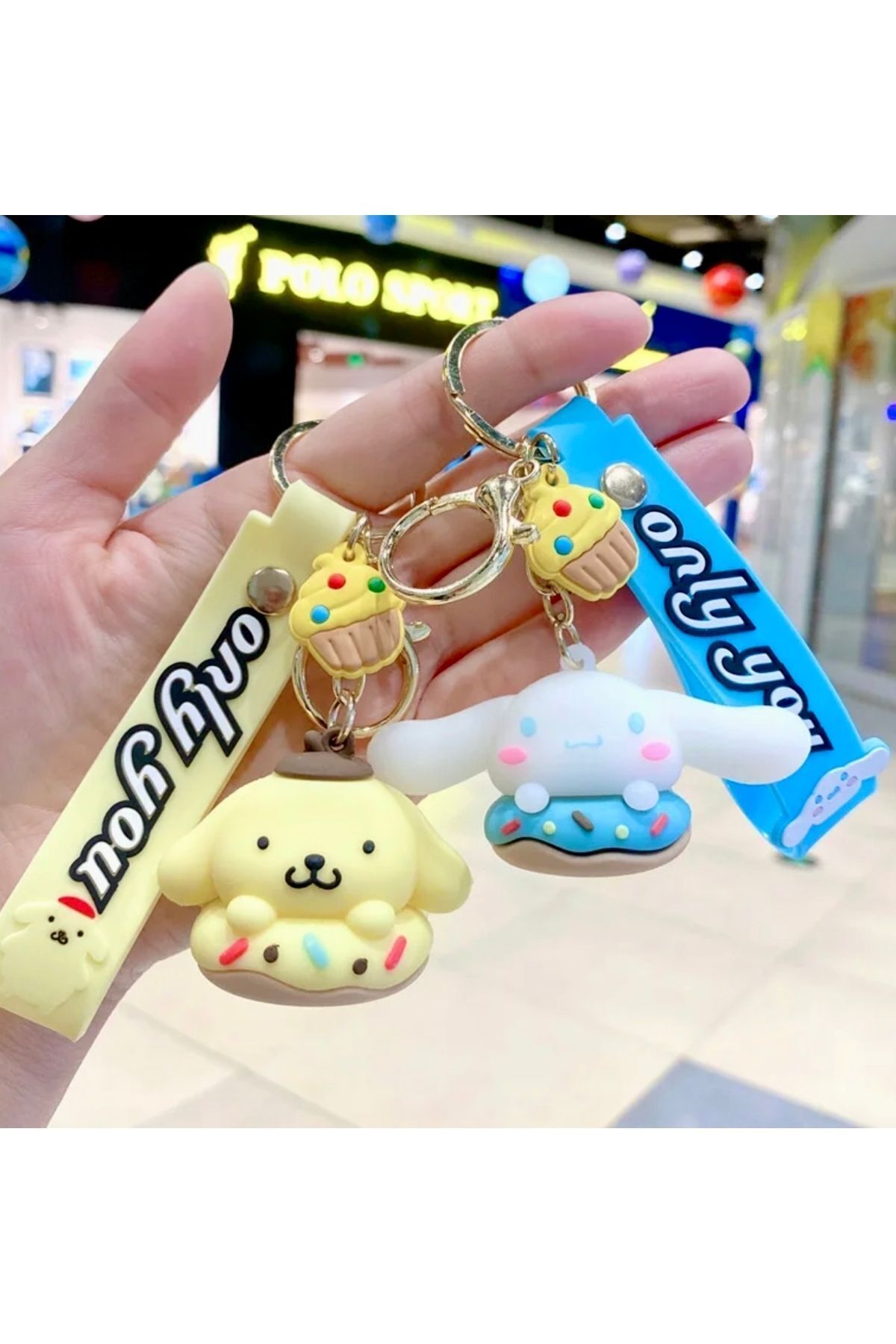 Meyra Accessories 1 Adet Sevimli Kuromi Cinnamaroll Mymelody Antarlıklar Çanta Araba Kapı Süsü Hediyelik Anahtarlık fotoğrafı 3 (önizleme)
