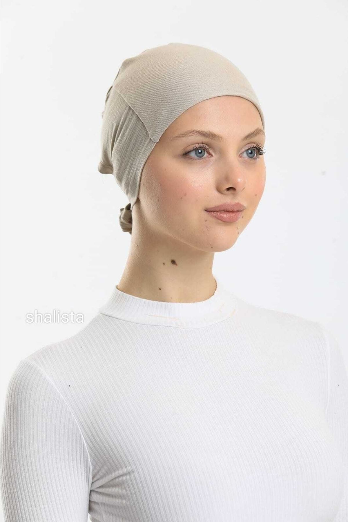 Shalista 4 Al 3 Öde Sihirli Tutamaçlı Kaymayı Azaltan Esneyen Bone Taş Rengi (1 ADET FİYATIDIR)